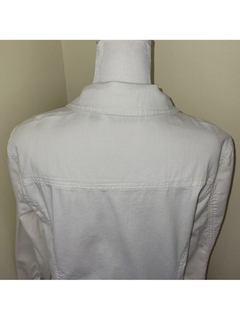 Great Northwest White Jean Jacket Mid Weight Cotton/Spandex Denim Women's SZ M - Picture 8 of 13